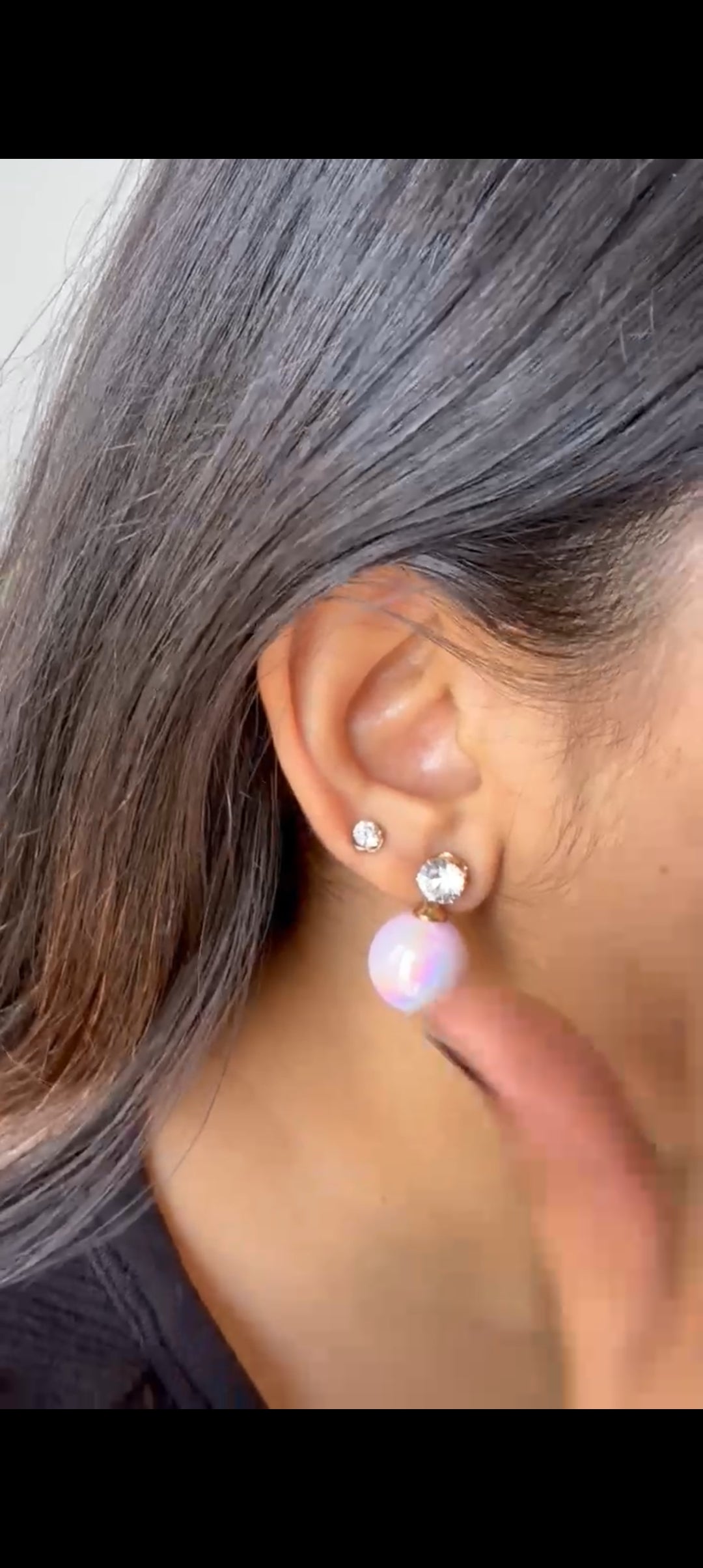 Bella Pearl drop earings