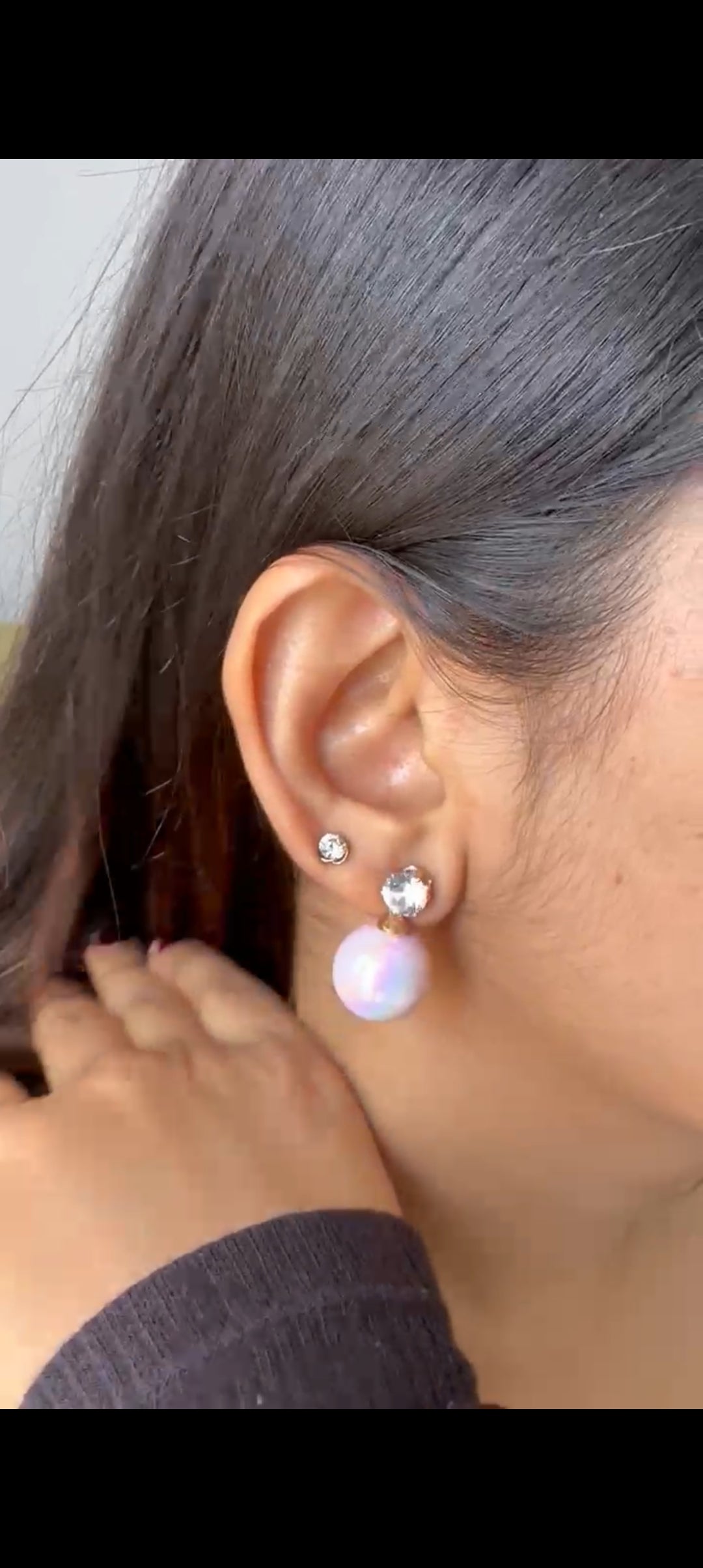 Bella Pearl drop earings