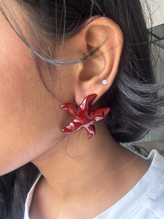 Red Star earrings